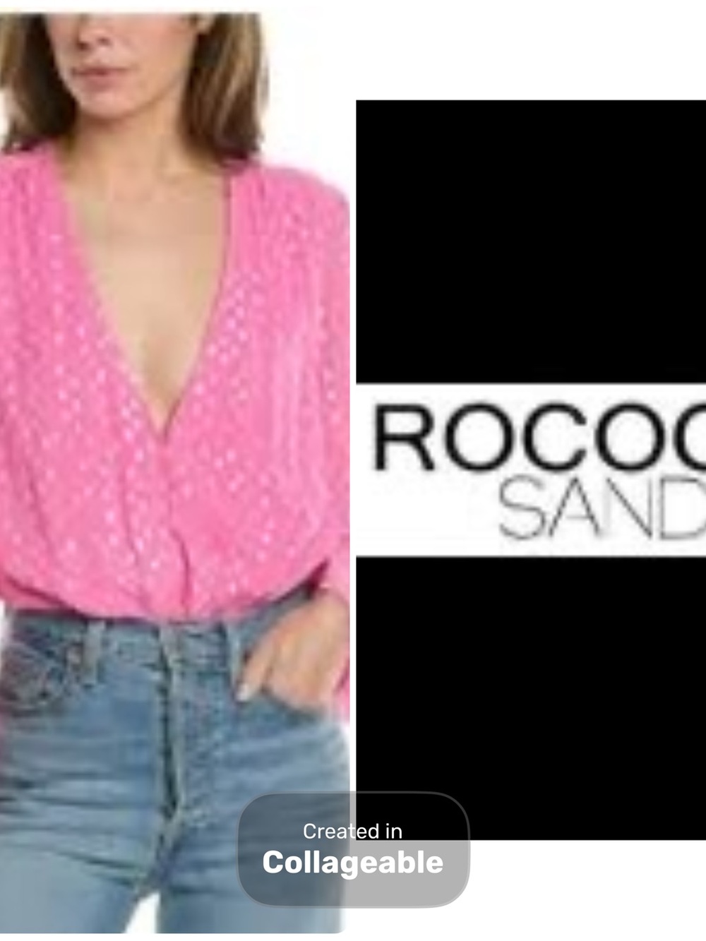 ‼️WOW‼️🩷Rococo Sand Pink V-Neck Women's Top NWT